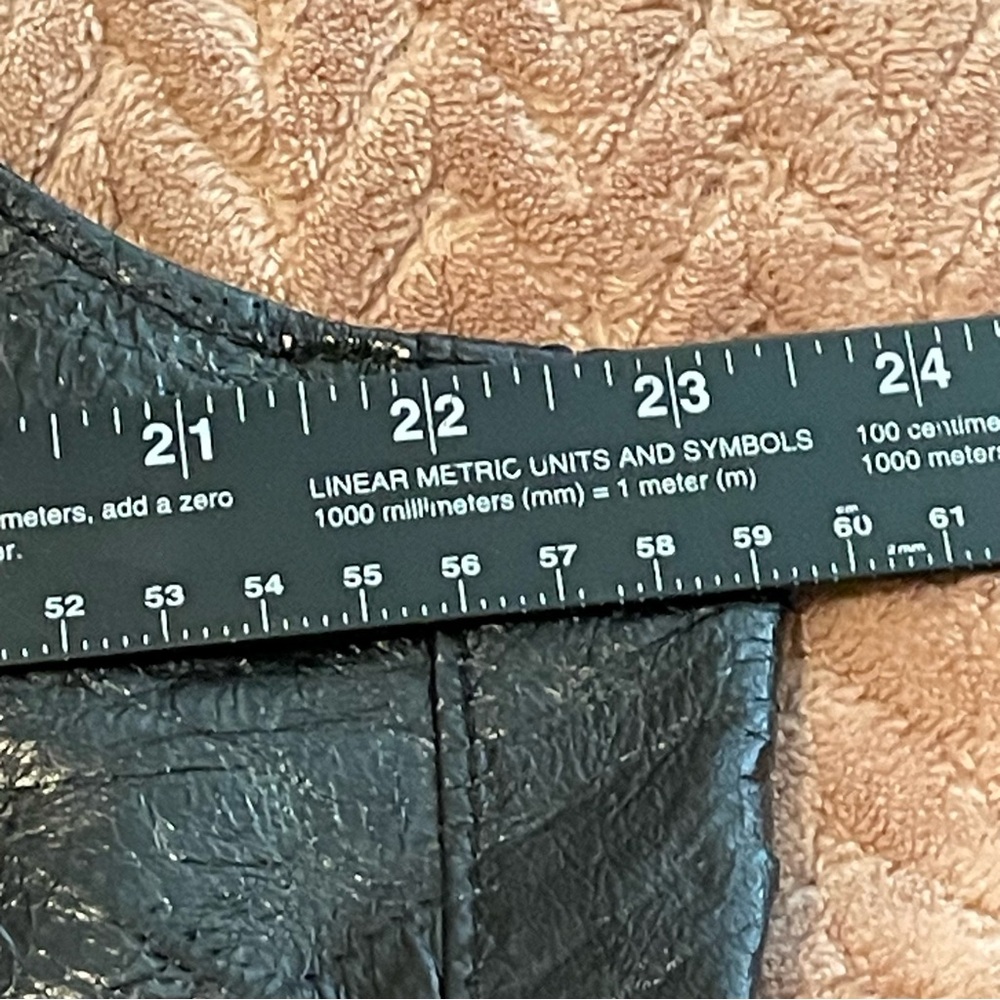 Leather Works Patchwork Black Genuine Leather Sna… - image 6